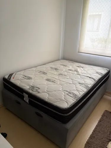 Cama box baú + colchão casal Ortobom