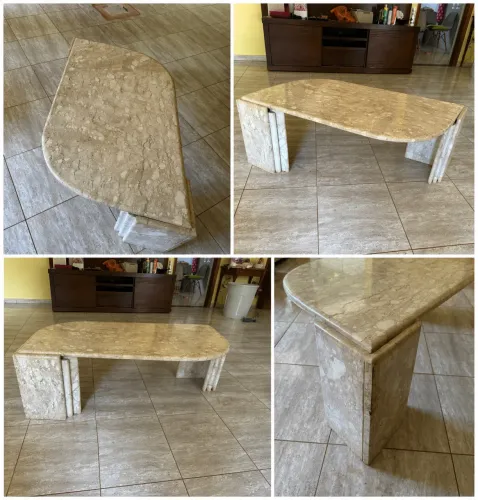 Mesa de centro em Travertino 