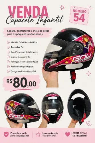 Vende-se capacete infantil 