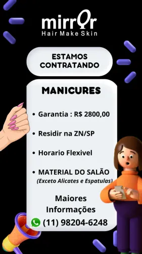 Vaga para Manicure - Garantia de R$ 2.800 + Materiais