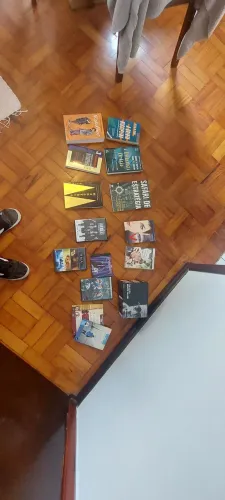 Lote de DVDs e Livros