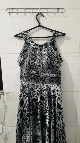 Vestido Onça Preto e Branco