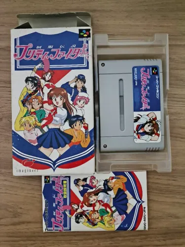 Seifuku Densetsu Pretty Fighter Super Nintendo SNES SFC Famicom Original Cib
