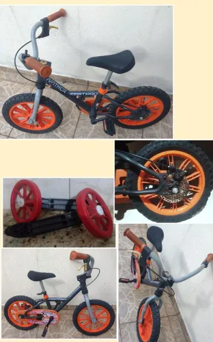 BICICLETA PARA CRIANÇA NATHOR FIRST PRÓ ALUMÍNIO ARO 14 FREIO A DISCO 