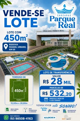 LOTE CHÁCARAS PARQUE REAL