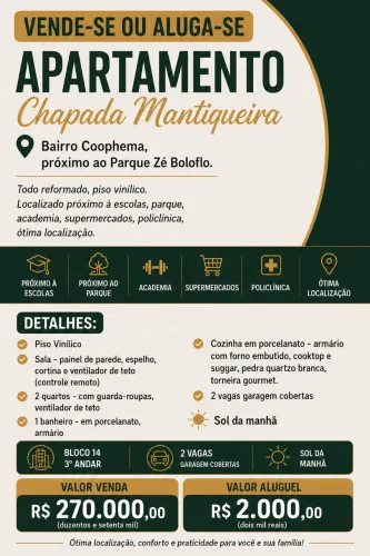 Alugo ou vendo Apartamento Chapada Mantiqueira 