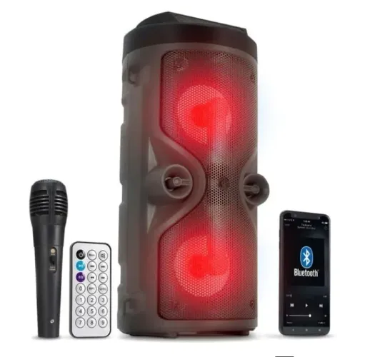 Caixa de som com microfone karaokê KT-S13
