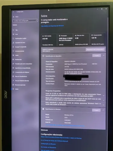 Setup Gamer Completo: RTX 2060 + 3 Telas + Periféricos (Com Caixas)