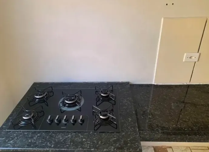 Cozinha Completa: Pia Mármore C/ Cuba Inox 1,90m + Bancada + Fogão Cooktop acendedor autom