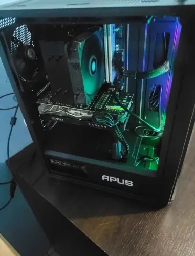 Pc gamer Ryzen 7 5700x3d e rx 5700 8gb memória ram 16Gb 2x8