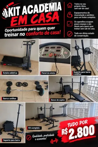 Kit de academia em casa