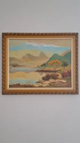 Pintura de Anelio Latini, 63 x 78 cm