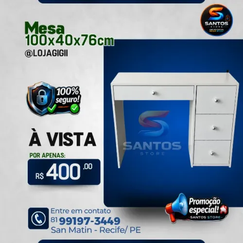 Mesa Com Gavetas