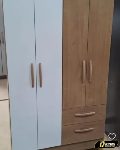 Guarda Roupa Real 4 Portas 2 Gavetas Novo