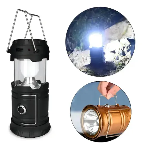 Lampião Led Recarregável 150lm Solar Camping Trilha