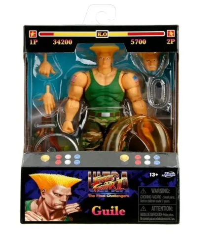 Boneco Street Fighter 2 Jada Toys Guile Lacrado 
