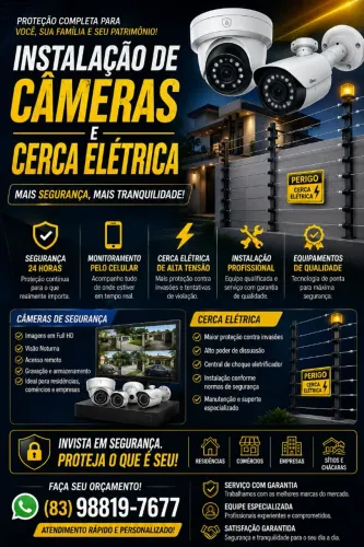 INSTALAÇÃO DE CÂMERAS DE SEGURANÇA
