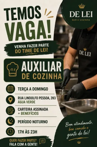 Vaga para auxiliar de cozinha