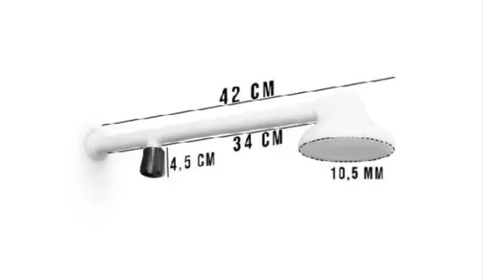 CHUVEIRO FRIO DE 4 POLEGADAS BRANCO COM O REGISTRO PVC RESISTENTE