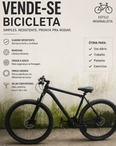 Bicicleta Aro 29 Minimalista pronta pra uso
