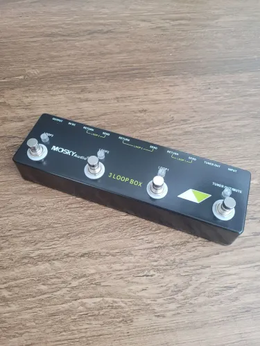 Moskyaudio 3 Channel Pedal de Guitarra Switcher Looper