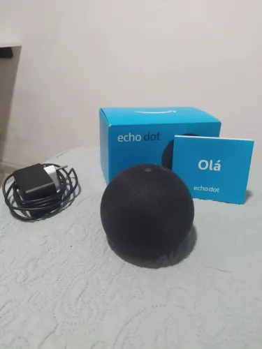 Echo Dot 4ª Geração com alexa - preta - com caixa é fonte original
