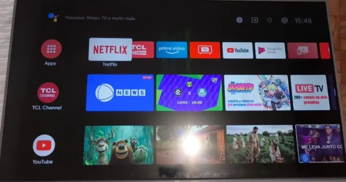 Smart TV 55 polegadas 4K UHD TCL 55P8M (defeito)