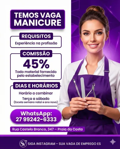 Recepcionista & Manicure