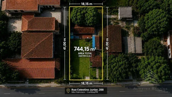 Terreno à venda, 744 m² por R$ 2.100.000,00 - Mercês - Curitiba/PR