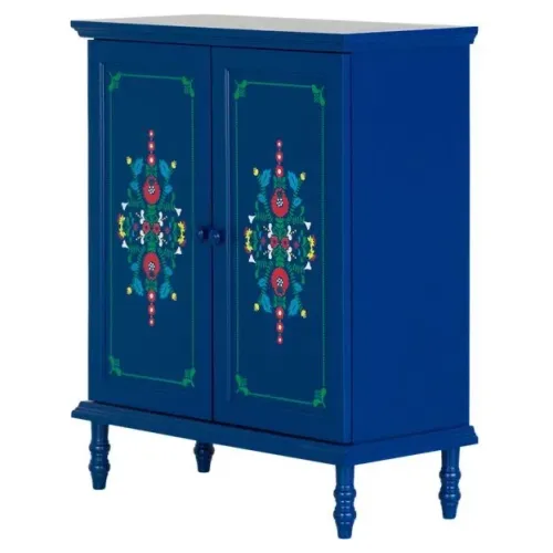 Buffet em MDF (Medium Dsensity Fiberboard) e madeira maciça de reflorestamento