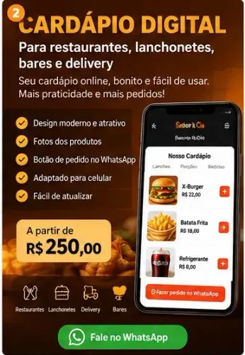 Criação de Cardápio Digital para Restaurantes e Delivery