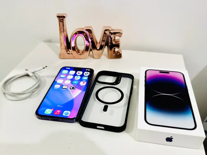 IPHONE 14 PRO MAX - 256GB TODO ORIGINAL COM A CAIXA + CARREGADOR