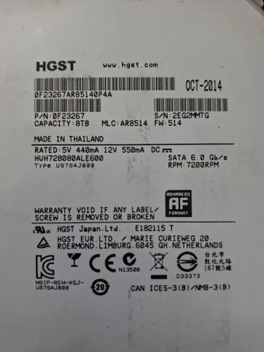 HD Sata HGST 8TB