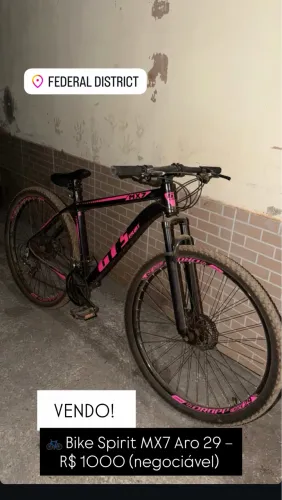 Bike Spirit MX7 Aro 29 - R$ 1000 (negociável)