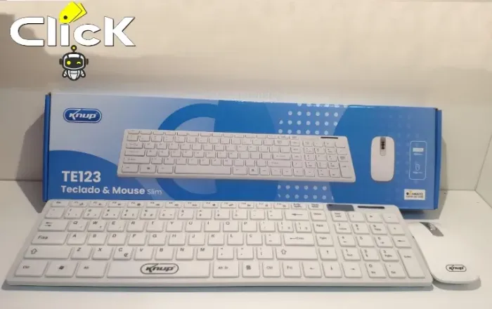 Kit Teclado Sem Fio Com Mouse Para Computador