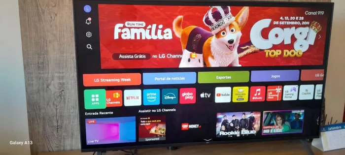 Tv LG 55 polegadas com IA.so com 9 meses de uso uso