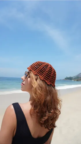 Touca de crochê 