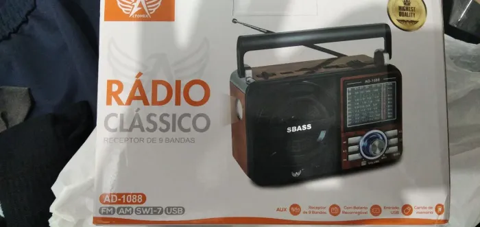 Radio am/ fm novo com lanterna