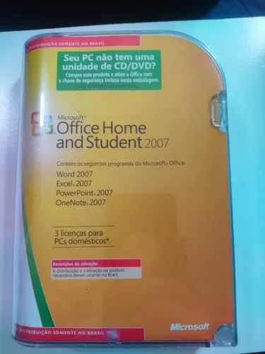 Office 2007 Original com Box Slide e mídia holográfica.