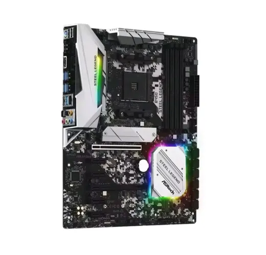 Placa mãe B450 Stell Legend ATX (FUNCIONANDO PERFEITAMENTE)