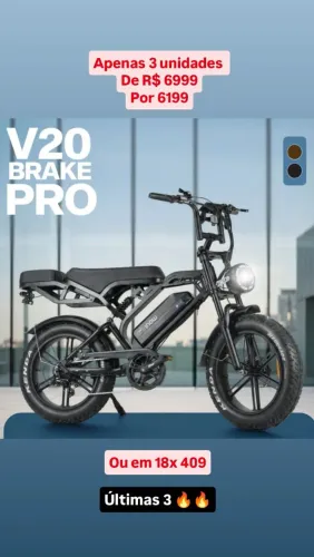 Bike Elétrica V20 Brake Pro