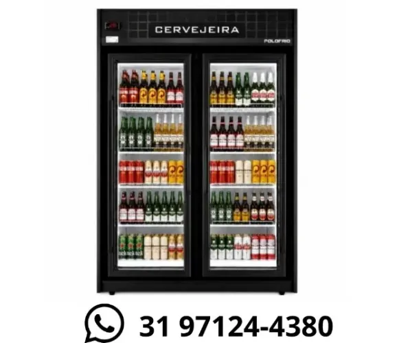 Cervejeira 2 Portas de Vidro com LED Polo Frio