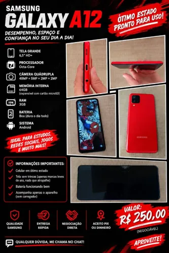 Samsung Galaxy 12 / chamar no whatsapp: *81