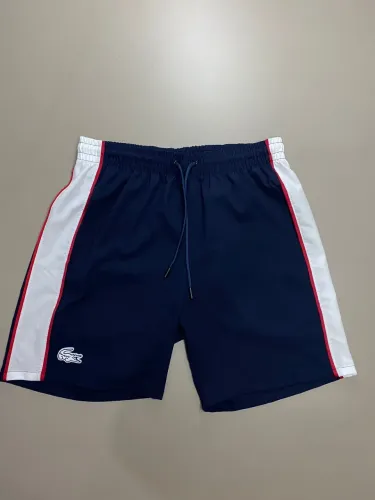 Bermuda Tactel Azul Marinho/Branco