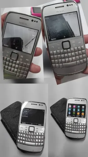 Celular antigo Nokia E6 com caixa