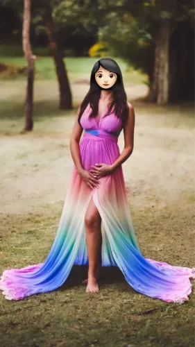 Vestido MultiUso Chá de Revelação colorido  Usado uma única vez