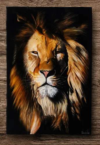 Quadro Leão! Pintado a Mão - Promoção somente esta semana!!! 1.20/80