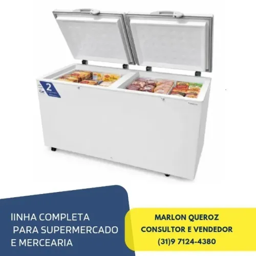 Freezer Horizontal 2 Tampas 503 litros Fricon