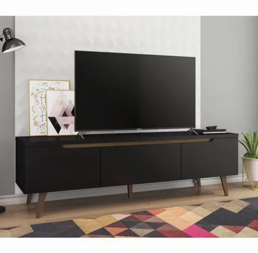 Rack Retrô Madesa Reims para TV de até 75 polegadas