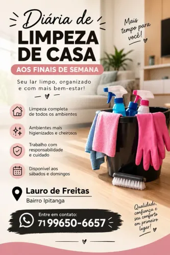 Limpeza aos finais de semana